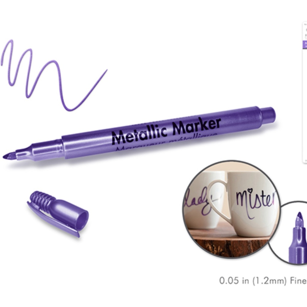 Purple Metallic Permanent Marker 1.2 mm Fine